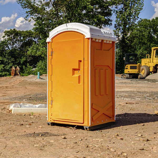 how often are the portable restrooms cleaned and serviced during a rental period in Rutherford CA